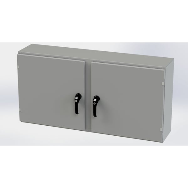 3 Point Latch with Padlock/Keylock Handle Electrical Enclosures, 24 in H, 10 in D, 48 in W